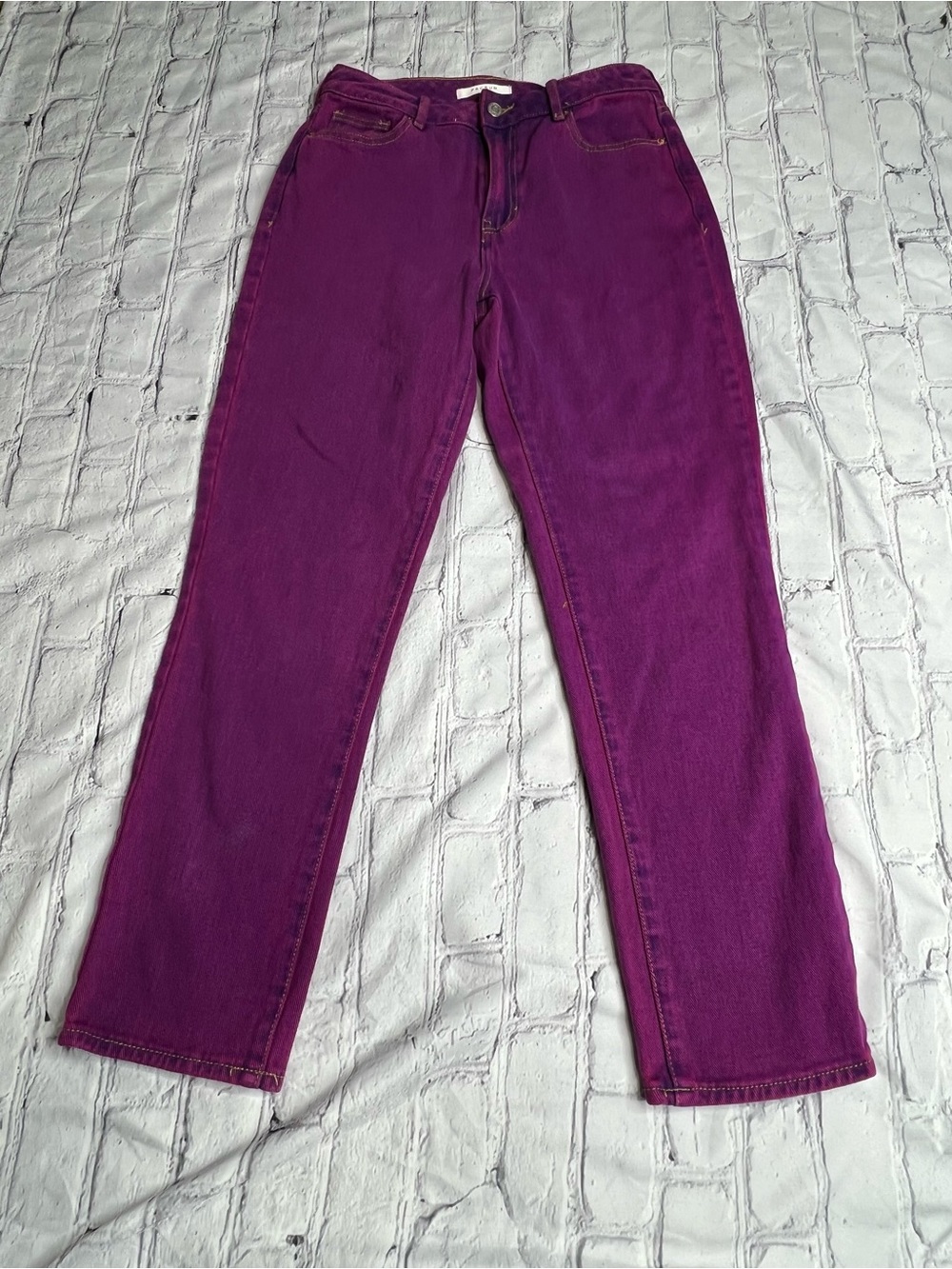 Women's Pacsun  Purple High-Rise Straight Jeans size 25 mom jeans